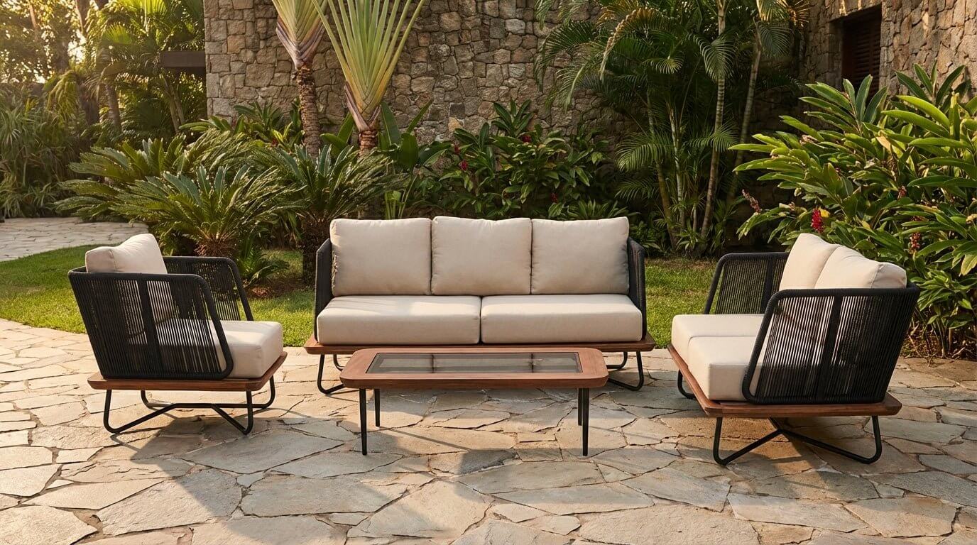 اوريانا - طقم أثاث مكون من كنبة، كرسيين، ترابيزة - Bed Janssen