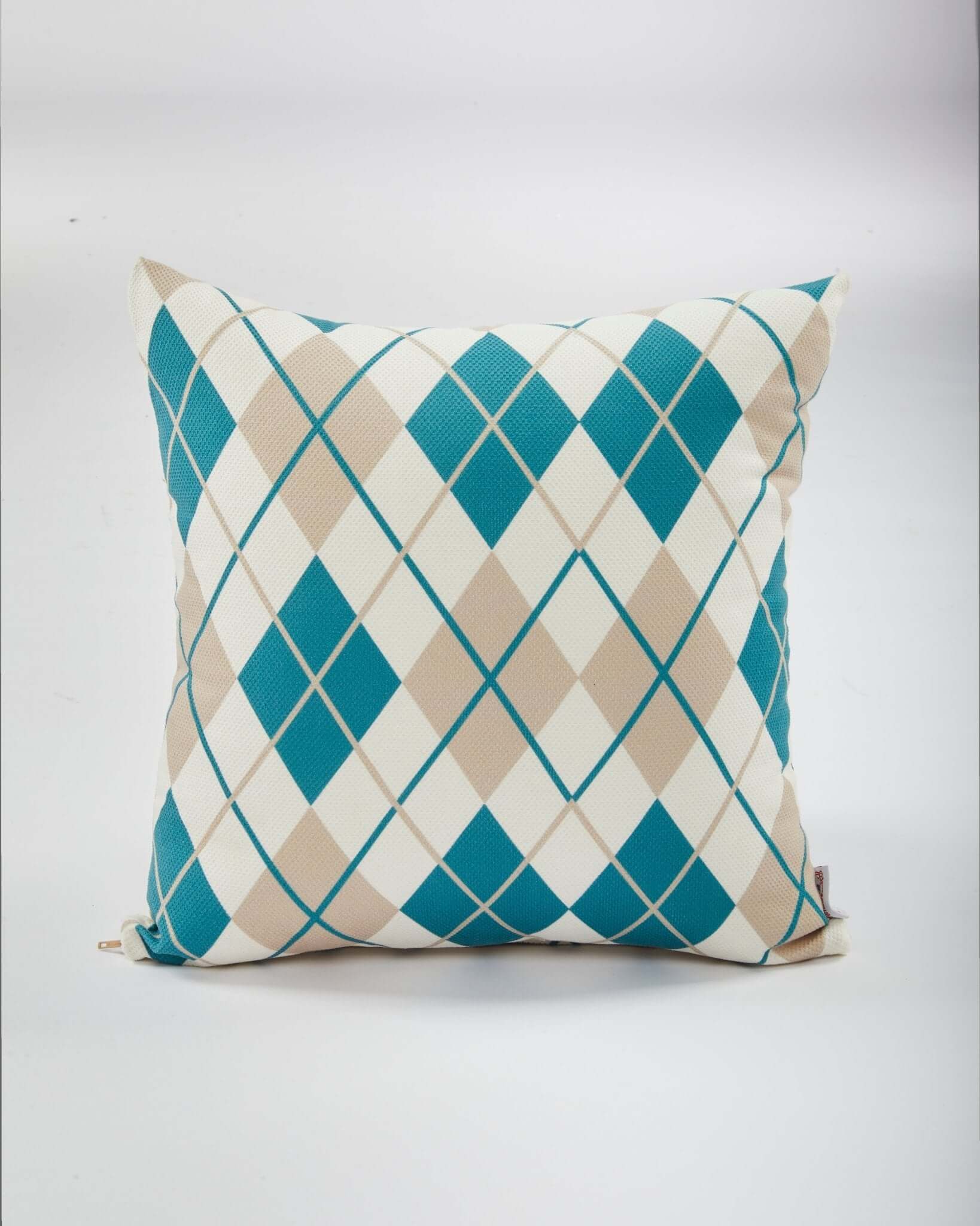 teal & tan Cushion - Bed Janssen
