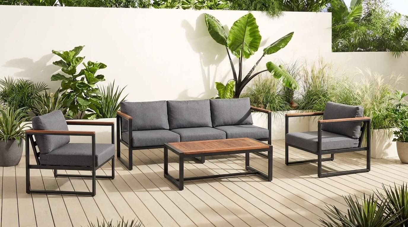Wooden Frame Patio Set - Bed Janssen