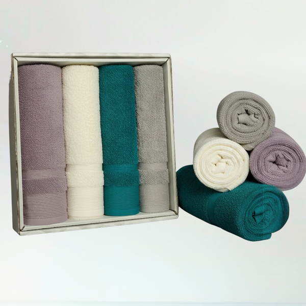 Towels box 4 pices  -   طقم فوط 4 قطع