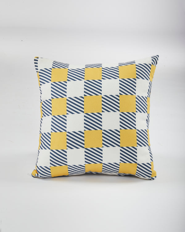 Yellow Checkered Cushion